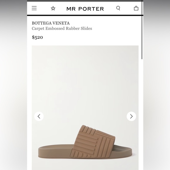 BOTTEGA VENETA Carpet Embossed Rubber Slides - Picture 7 of 7